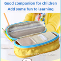 Double zipper pencil case elliptical pencil case